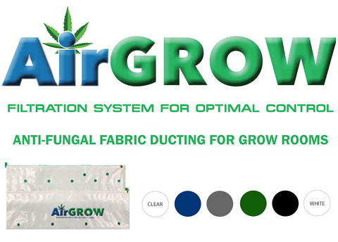 AIRMAX AirGROW fabric air ducting is the right choice for your growroom